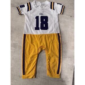 LSU Tigers Outfit Baby 9 M One Piece Football Uniform Sleeper Jersey 18